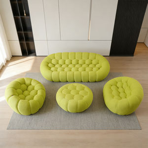 โซฟาผ้ากำมะหยี่สีน้ำเงินแบบกำหนดเองสุดหรู ปี 2026 สำหรับ 1 2 3 ที่นั่ง ใช้ในวิลล่า บรรจุในกล่อง - Product Image 3