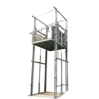 Ascenseur de fret vertical compact personnalisé avec petite rampe de transport, boîte de transport de matériaux, ascenseur hydraulique pour marchandises en sous-sol