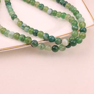 Contas Redondas de Ágata Listrada em Cores Naturais, Materiais Semi-acabados para Acessórios de Joias Artesanais, Atacado DMB 102 - Product Image 6