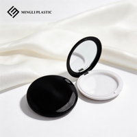 Boîte vide en plastique transparente ondulée de 75 mm pour cosmétiques, poudre, blush, illuminateur, contouring, parfum, monocouche, fine, ronde, 2 mm