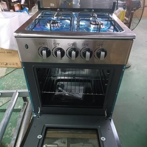 X 60*60 4 Gazlı Siyah Ocaklı Dikey Ocak, Ankastre Fırın, Izgaralı ve Tepsili 80L Fırın, Ev Tipi Dikey Ocak - Product Image 2