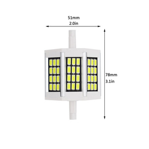 Lampe LED <span class=keywords><strong>R7S</strong></span> aluminium noir SMD 5733 haute luminosité 5W 10W 15W 20W 78 18 135 <span class=keywords><strong>189mm</strong></span> haute qualité ampoule de maïs horizontale - Product Image 6