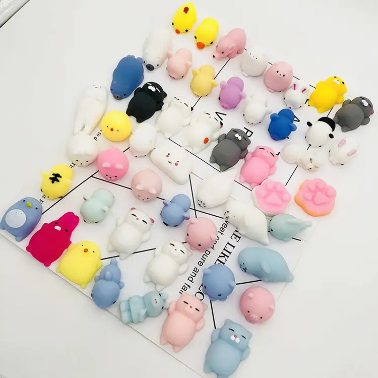 Cute Animal Mochi Toy Kawaii Stress Relief Toys for Halloween Christmas Party Favors Birthday Gift Classroom Prize Goodie Bag