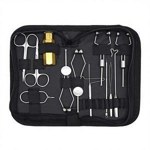 Kit d'outils de montage de mouches de pêche, Pince de pêche, Finitionneur de bobines, Ciseaux, Empileur de plumes de hackle - Acier inoxydable japonais 410 pour la pêche à la mouche SIGAL - Product Image 1