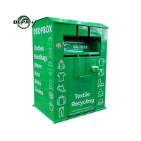 Bacs de recyclage de vêtements usagés en acier pour extérieur, pour la collecte de chaussures et de vêtements, bac de dons caritatifs, boîte de collecte en métal pour parking
