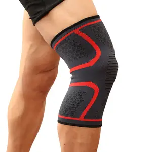 Schlussverkauf elastische atmungsaktive Kompression gestrickt Nylon Sport Knie Protektor Wachschutz Unterstützung Band-Hüllen für Knie-Schmerzlinderung