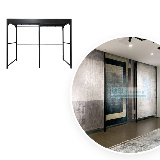 High Quality Carpet Showroom Rug Display Metal Page Turning Pattern Sample Fabric Carpet Rack