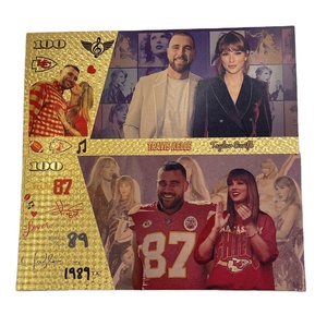 บัตรที่ระลึกนักกีฬาเบสบอลแบบออกแบบเอง รูปแบบธนบัตร 100 ดอลลาร์  ชุบทองคำ - Product Image 4