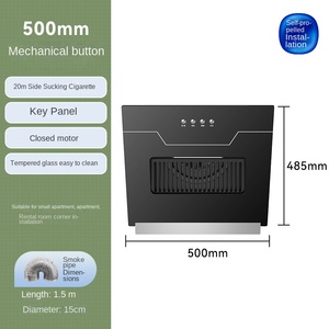 Hotte aspirante murale en acier inoxydable pour cuisine, grande hotte de plafond numérique pour appareils électroménagers - Product Image 5
