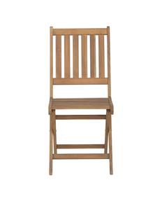 เก้าอี้รับประทานอาหารกลางแจ้งแบบพับได้ทันสมัย ทำจากไม้กระถินเทศเนื้อแข็ง นั่งสบาย เป็นมิตรกับสิ่งแวดล้อม พกพาสะดวก ไม่มีที่วางแขน เหมาะสำหรับสวน ระเบียง และลานบ้าน - Product Image 1