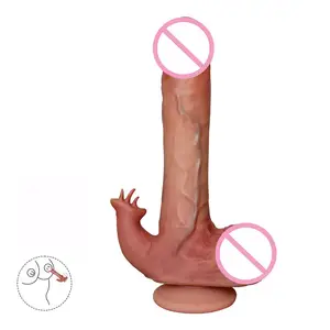 Oem Odm Hot Selling 3 Vibrerende Intrekbare Dildo Volwassen Seksspeeltje G-Spot Vleeskleurige Vibrerende Dildo Vrouwen Elektrische Penis