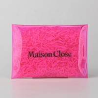 Sac en plastique à bouton pression, transparent, coloré, pochette souple en EVA