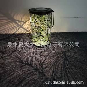 Solar Iron Lantern Led Hollow Out Daisy Moon Sun Willow <b>Tree</b> Decorative <b>Light</b> Portable Hanging Outdoor Garden Lighting - Product Image 4