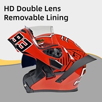 Casque de moto intégral certifié pour moto sportive avec ventilation supérieure, double visière, en ABS, vente en gros usine