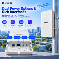 Kit de pont sans fil CCTV pour ascenseur KuWFi, 2,4 GHz, 300 Mbps, transmission sur 500 mètres, PoE, pont sans fil PTP pour la surveillance des ascenseurs
