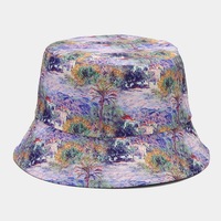 Sombrero de cubo de moda Unisex bordado 3D diseño de grafiti Reversible Vintage sombrilla Hip-Hop impreso Cloche sombrero para verano al aire libre
