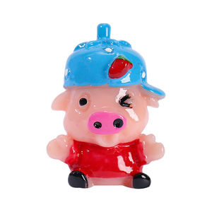 Figurines de cochon miniatures en résine, couple d'animaux, décoration d'intérieur, artisanat artistique - Product Image 4