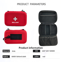 Trousse médicale rouge personnalisée, étanche, pour urgences, en EVA, 16x10x6cm, pour les voyages en extérieur