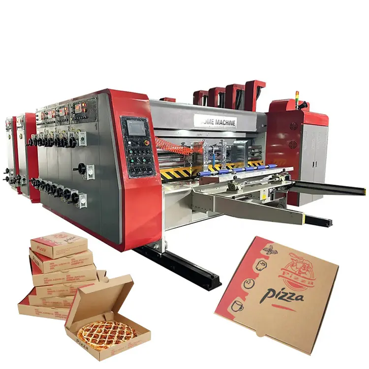 Fully Automatic Pizza Box Carton Box Printer With Rotary Die-Cutting Machine