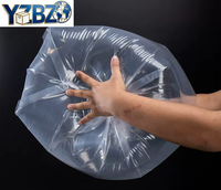 Sac en PE transparent lisse 18x35cm, imprimable avec logo, fond carré, pour emballage extérieur de souvenirs, cadeaux ou ornements faits main