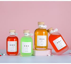 Botella de Vidrio Vacía para Bebidas al por Mayor, 250 ml, 350 ml, 500 ml, Transparente, Esmerilada, Redonda, Personalizada, con Tapón de Corcho - Product Image 6