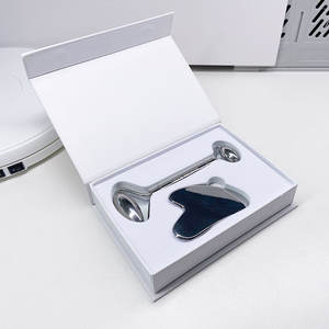 2021 Beauty Roller Quality Ice Cold Stainless Steel Body Facial Massage Roller Guasha with <b>Box</b>. - Product Image 4