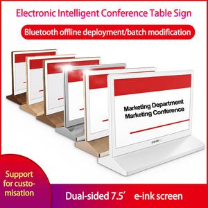 3 buah tag tampilan harga Digital kayu dengan 2 granule nomor yang dapat disesuaikan & 10 label di dalam kartu nama untuk sistem pertemuan - Product Image 2