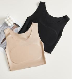 Soutien-gorge mince confortable respirant tricoté de style quotidien sans trace naturel tombant tasse push-up résistant à la transpiration - Product Image 1