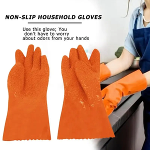 Gants de nettoyage de légumes et de poisson antidérapants Junlinwang en caoutchouc de qualité alimentaire avec texture écaille de poisson pour éplucher les pommes de terre - Vente en gros - Product Image 2
