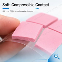 Coussin thermique en silicone à faible compression, remplisseur de vide 3-10W/mK, flexible, non conducteur pour dissipation thermique de driver LED, station de base 5G