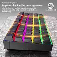 Clavier de jeu personnalisé arabe français 61 touches Clavier de jeu mécanique rétro-éclairé par LED