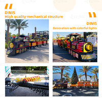 Train électrique sans rails pour parc d'attractions, idéal pour les écoles, les maisons et les centres commerciaux - Attraction touristique pour enfants avec une capacité de 16 personnes