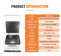 Machine à biscuits à motif personnalisé avec moule interchangeable multi-usage 20 trous 50-250 ℃   Machine à faire des biscuits avec alimentation 220V/110V