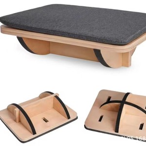 Nouvelle planche d'équilibre transfrontalière en bois, repose-pieds en bois, tabouret de table en bois, planche de soutien pour pompes et exercices d'équilibre - Product Image 1