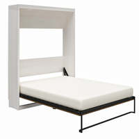 Nouveau mécanisme de lit mural à cadre en acier au design avec armoire en contreplaqué, ensemble de meubles de lit escamotable de couleur de taille personnalisée et peu encombrant