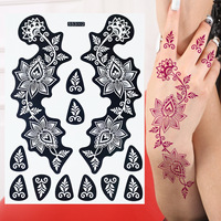 Pochoirs de tatouage au henné OEM, motifs sexy temporaires pour le corps, dentelle, design pour les pieds, vente en gros, tatouages au henné noir pour femmes, modèles SS1001RL-SS1012RL