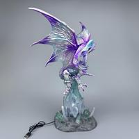 Figurines lumineuses Yu-Gi-Oh Dragon Blanc aux Yeux Bleus, décorations et ornements de dessins animés, jouets tendance, dernier modèle, cadeau