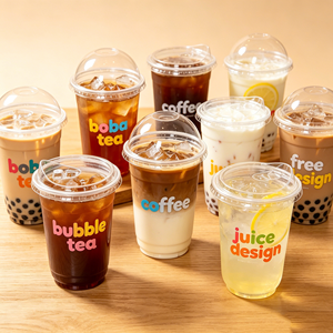แก้วใส PET ขนาด 14 ออนซ์ และ 16 ออนซ์ ขอบ 98 มม. แพ็ค 1000 ใบ (50/20) ปลอดสาร BPA ใช้ซ้ำได้ รีไซเคิลได้ ใช้กับเครื่องแช่แข็งได้ เหมาะสำหรับเครื่องดื่มเย็น สำหรับร้านกาแฟ - Product Image 1