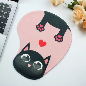 Tapis de souris Kawaii Anime avec support de poignet, <span class=keywords><strong>repose</strong></span>-main antidérapant en silicone, dessin animé 3D, mignon, pour <span class=keywords><strong>PC</strong></span>, ordinateur portable, jeu vidéo - Product Image 3