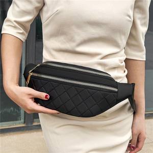 Bolso de Pecho con Patrón de Diamantes Rosados, Cierre de Cremallera, Resistente al Agua, Bolso Cruzado Informal para Atuendos Diarios, Verano 2025 - Product Image 4