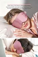 Masque de sommeil en soie simulée 3D personnalisé avec logo OEM, sangle élastique réglable, design graphique floral occultant, boîte cadeau