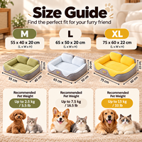 Fournitures pour animaux de compagnie en gros : Lit pour chien en peluche, canapé pour animaux avec mousse alvéolée et rebord surélevé pour chiens et chats