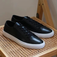 Chaussures de marche élégantes en cuir de vachette pleine fleur pour hommes – Baskets décontractées en cuir véritable pour le sport et l'extérieur