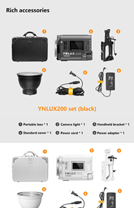 YONGNUO LUX200 YNLUX200 200W 2700K-6500K Bowens Mount Handheld Outdoor LED <strong>Light</strong> <strong>With</strong> Battery Handle Power Adapter <strong>Softbox</strong> - Product Image 2