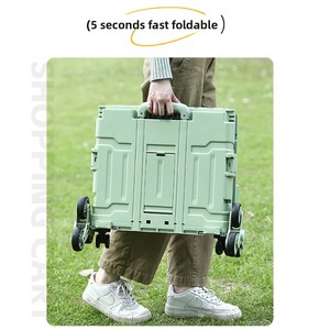 Carretilla Plegable <span class=keywords><strong>de</strong></span> 4 Ruedas para Subir Pendientes, Plegado Rápido en 5 Segundos, PP+ABS+Aleación, Ligera, Portátil, Reforzada, para Camping, OEM - Product Image 5