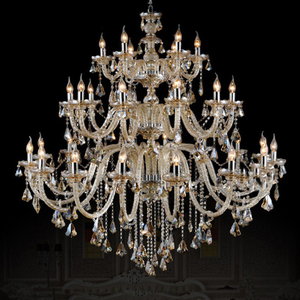 New Arrival D140CM <b>Crystal</b> Classic <b>Chandelier</b> Hotel Lobby Villa Home <b>Lighting</b> with Glass Candle Middle Lamp Sizes - Product Image 1