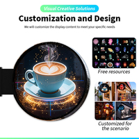 Système d'affichage mural 3D à ventilateur LED holographique – Boîte lumineuse publicitaire visuelle commerciale pour utilisation extérieure en promotion des commerces