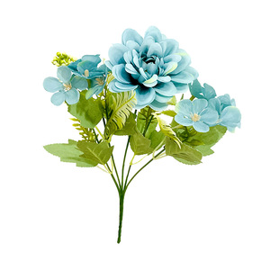Ramo de Dalias Artificiales de 30cm, Flor de Seda para Decoración del Hogar y Accesorios de Fotografía - Product Image 5