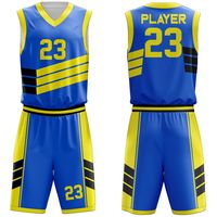 Ensemble d'uniformes de basketball pour équipe, maillot et short respirants, nom d'équipe personnalisé, prix compétitif, vente en gros