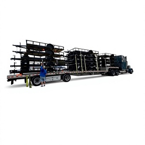 รถพ่วงพื้นเรียบ SureTrac ขนาด 5x8 รับน้ำหนักได้ 100-1000 กก. พร้อมชั้นวางสัมภาระหลายชั้นและอุปกรณ์ยึดตรึงสินค้าสำหรับคนงาน - Product Image 1